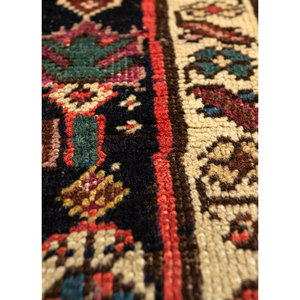 Alfombra Persa de Lana Tejida Plana Azul Aalam, Alfombra de Yute Suave con Patrón de Medallón Clásico Tradicional para Adolescentes, Uso Doméstico - Paem-1355 - Product Image 3