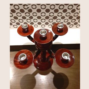 Bougeoir en bois de lustre fait main, bougeoir en bois, bougeoir en bois - Product Image 5