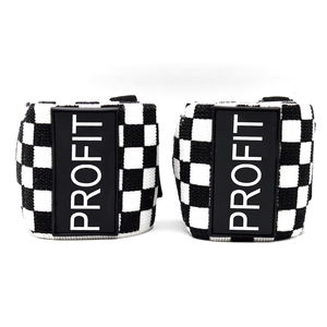 Muñequeras de alto rendimiento para adultos para levantamiento de pesas Protección de estabilidad óptima en negro blanco Hecho de nailon de goma de algodón - Product Image 6