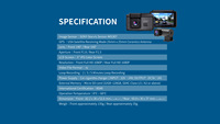 Caméra embarquée double objectif Full HD TFT WiFi GPS avec vision nocturne Sony Star, grand angle 140° et contrôle par application pour le stationnement