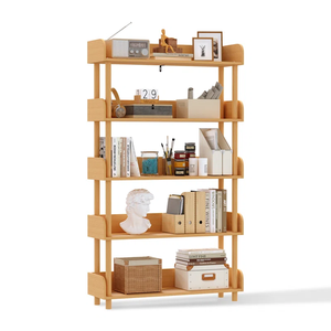 ตู้หนังสือเปิดทันสมัยชั้นเก็บหนังสือชั้นไม้ชั้นวางสำหรับห้องนอนห้องนั่งเล่นแบบพกพาอเนกประสงค์ - Product Image 1