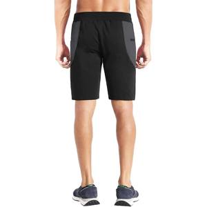 Short de sport 100% coton pour homme Sidelock Gym & Running Motif solide avec poches zippées pour l'entraînement et les activités de plein air - Product Image 3