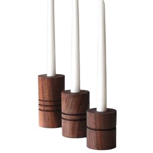 Best Selling Natural Bark Wooden Candle Holder Factory Price Hot Selling High Quality Wood Candle Holder Wedding Holder Made - Product Image 3