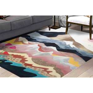 Abstract Mountain <b>Rug</b>: 3D Printed Anti-Slip Accent Carpet,<b>Chenille</b> <b>Rug</b> - Product Image 2