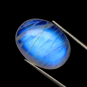 Gemas de cabujón de piedra lunar arcoíris natural, piedra lunar arcoíris llamativa azul pulida suave, increíble piedra preciosa brillante para joyería - Product Image 5