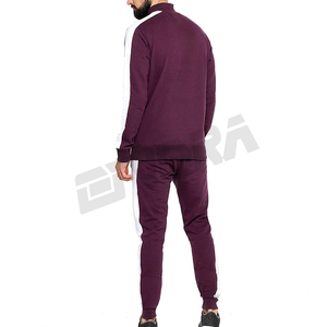 ชุดวอร์มสีแดงเข้มสำหรับผู้ชายชุดออกกำลังกายสีทึบชุดออกกำลังกายชุดออกกำลังกายชุดออกกำลังกายสไตล์สตรีทสวมใส่ประจำวันแฟชั่นดูดี - Product Image 3