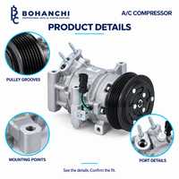 Kompresor AC Mobil Tipe Denso R134a 10SRE13C 12V 6PK 120mm untuk Ford Fiesta 1846037 Pasokan Langsung