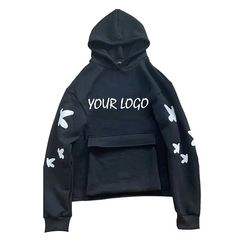 Sudadera con capucha de lana para hombre, con estampado de invierno, 100% algodón, transpirable, de primera calidad, moderna, al por mayor. - Product Image 2