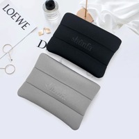 Sac à maquillage en néoprène élégant et grand, avec logo personnalisé, fermeture à glissière, sac de rangement écologique pour gloss à lèvres et cosmétiques pour femmes