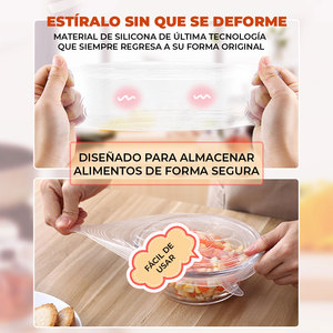 6 Coperchi in Silicone Flessibili e Riutilizzabili per Uso in Cucina - Product Image 4