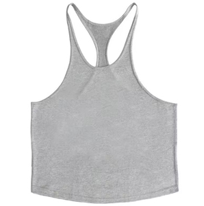 Camiseta sin mangas informal de algodón de secado rápido con logo frontal, chaleco para correr, camiseta sin mangas para gimnasio - Product Image 3