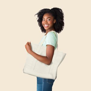 Bolsa de Mano Tipo Tote de Poliéster/Algodón Estampada, Ecológica, Tejida, Resistente al Agua, Duradera, Moderna, de Gran Capacidad, para la Playa o Compras - Product Image 5