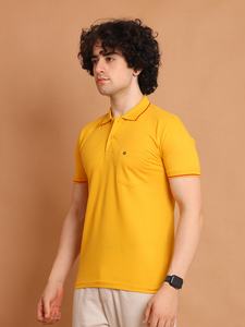 เสื้อโปโลผ้าฝ้ายเนื้อนุ่มระบายอากาศได้ดีมีกระเป๋า2025อินเดีย - Product Image 4