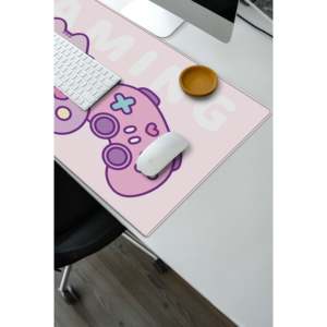 Tapis de bureau XL imperméable Pusheen, tapis de souris avec logo personnalisé imprimé, style dessin animé pour accessoires informatiques, compatible avec la charge sans fil - Product Image 3