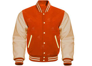 Veste chaude en cuir véritable style Letterman, prix de gros, vêtements de rue décontractés d'hiver, coupe-vent, doublure intérieure matelassée - Product Image 6