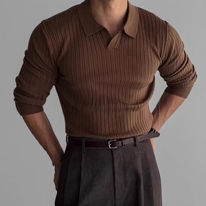 Camisas Polo Casuales Elegantes para Hombre, Tallas Grandes, Tejido Transpirable con Logotipo Bordado, Cómodas, Estampadas o con Patrón Sólido - Product Image 2