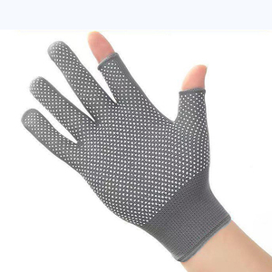 Guantes de cuero ajustables de medio dedo para hombres y mujeres, guantes de entrenamiento de neopreno para levantamiento de pesas, Fitness, gimnasio, logotipo personalizado - Product Image 3