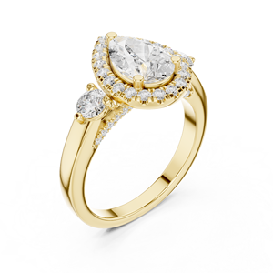 Bague de fiançailles en or 18 carats avec diamants ronds taille brillant Bijoux élégants - Product Image 5