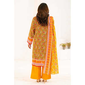 Traje de 3 Piezas con Estampado Khaddar Estilo Bohemio con Dupatta para Primavera/Verano K-52099 - Product Image 6