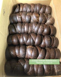 Servicio profesional y productos de alta calidad Cuenco de cáscara de coco con juego de cucharas y logotipo grabado láser gratis - Product Image 3