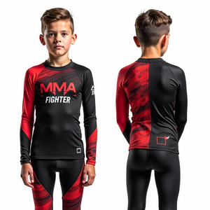 Protector de erupción personalizado para MMA jiu jitsu brasileño ajuste de compresión sublimado Anti UV camisa Jiu Jitsu Kimono de Jiu Jitsu - Product Image 4