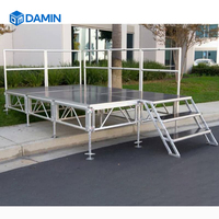 2025 Venta caliente concierto al aire libre Litedeck escenario cubierta 4x8 escaleras interiores escenario podio escenario plataforma aluminio