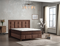 Conjuntos de Muebles de Dormitorio de Hotel con Camas de Plataforma con Cabecero Individual de Tela Cómoda y Diseño de Lujo, Tamaños King, Queen y Doble