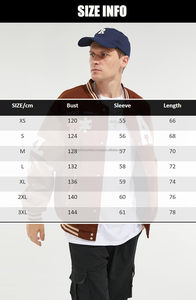 Top Qualité Varsity College Veste Baseball Vestes Vintage Outwear avec Poches Unisexe Manteau Patchwork - Product Image 6