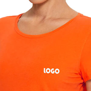 เสื้อยืดโพลีเอสเตอร์ของผู้หญิงใส่สบายแห้งเร็วป้องกันการหดตัวเข้ายิมจากบังคลาเทศ - Product Image 3