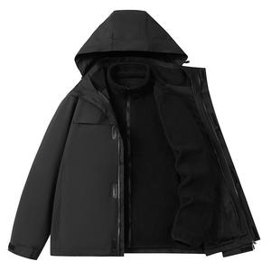 Unisex Giản Dị Mùa Thu Ngoài Trời Softshell Áo Khoác Không Thấm Nước Windproof Dây Kéo Kích Thước Lớn Ấm Đi Bộ Đường Dài Áo bespoke Thời Trang - Product Image 2