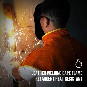 Premium Cowhide <b>Leather</b> Welding <b>Apron</b> for Stitching 800C Heat Resistance Respirator Pack Level Protection Safety Clothing - Product Image 2