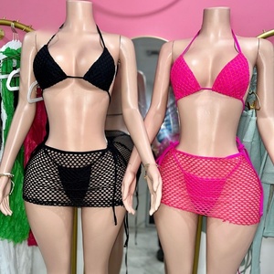 2025 Summer High Quality 2-Piece Bikini Set Women Custom Logo Printing Letter Stylish Mesh Swimwear <b>Plus</b> <b>Size</b> Stretch Sexy - Product Image 6