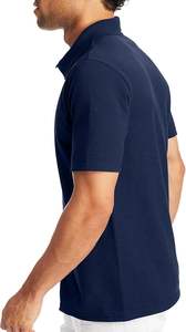 Vente en gros Polos en coton et polyester pour hommes T-shirt à manches courtes avec boutons et coupe classique Chemises de golf de performance décontractées pour hommes - Product Image 6