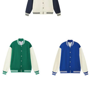 Chaqueta de hombre personalizable, éxito de ventas, chaqueta de béisbol universitaria para hombre, chaqueta cortavientos con cuello levantado para hombre - Product Image 1