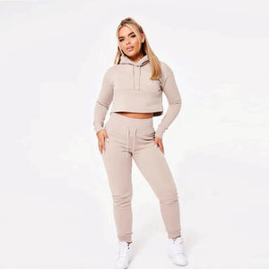 Sweat-shirt court personnalisé pour femme OEM Yoga Sports Workout Sweat-shirt court pour femme Sweat-shirt court zippé pas cher pour femme - Product Image 2