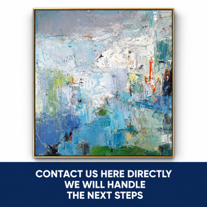 Whispers in Blue Paintings and <b>Wall</b> Arts Hand Painted Still Life Custom Minimalist Hotel House Decoration Interior Artwork - Product Image 2