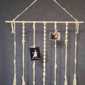 Vintage Macrame Wall Hanging Plant Farmhouse Chic Hair Bow Clip <b>Holder</b> Hanging <b>Photo</b> Display Organizer Eco-Friendly Custom Size - Product Image 6