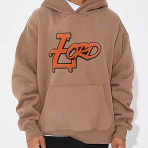 Sweats à capuche pour hommes 100% coton surdimensionné en éponge française sweats à capuche solides broderie sweats à capuche thermiques lourds à vendre - Product Image 4