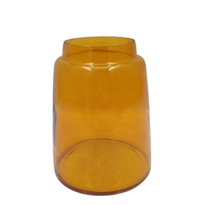 Florero redondo de cristal, florero nórdico de Color ámbar oscuro para mesa y decoración de boda a granel - Product Image 1