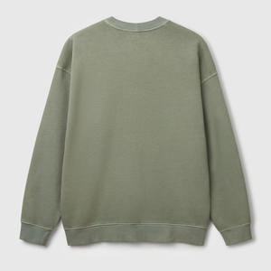 Sudadera de alta calidad para hombre, sudaderas con capucha Boxy Fit, sudaderas de cuello redondo de algodón en blanco, sudaderas con capucha recortadas con hombros caídos, fábrica - Product Image 2