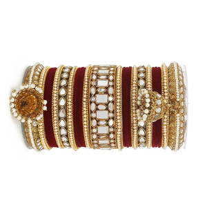 Wholesale Indian Style Churiya <b>Bangle</b> <b>Set</b> for Wedding Latest Design Hand Made Bridal <b>Bangles</b> <b>Sets</b> for Ladies - Product Image 4