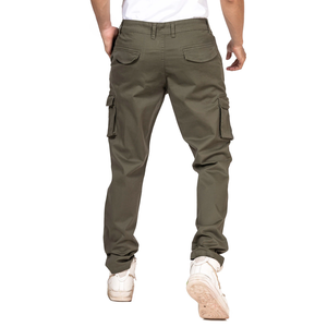 Personalizado mezcla de algodón cremallera regular hombres frente plano relajado gris Cargo Jeans pantalones Demin Twill Chino chándales pantalones proveedor - Product Image 5