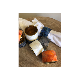 Rond de serviette avec incrustation d'os disponible dans d'autres couleurs vaisselle de table ronds de serviette pour décor de table avec emballage - Product Image 2