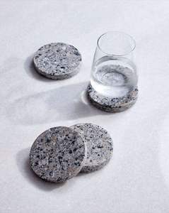 Premium Hexagon White Grey <b>Marble</b> <b>Coaster</b> Set for Drinks Stylish Table Protection Modern Home Decor Upgrade Finish - Product Image 3