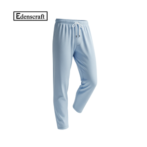 Men's Modern Lightweight <b>Lounge</b> Pants Comfortable Breathable Cotton Trousers Dark Blue Soft Comfort Knit for Home Wear Casual - Product Image 4