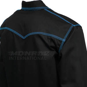 Camisa de soldadura duradera o de mezcla de algodón FR para la industria del gas y petróleo Uniforme DE SEGURIDAD personalizado Camisa FR de soldadura resistente al fuego OEM - Product Image 3