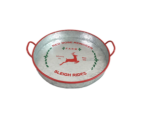 Décoration d'intérieur Plateau de décoration de Noël Plateau en métal Forme ronde Vaisselle Ustensiles de cuisine Restaurants Fabricant en gros Fournisseur - Product Image 1