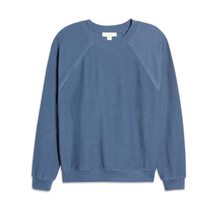 Custom Designed <b>Women's</b> Eco-Friendly Washed Cotton <b>Fleece</b> Front Logo Crew Neck 380g Long Sleeved Sweatshirt OEM Service Casual - Product Image 5