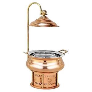 Recipiente de acabado de oro árabe para comida, plato de exhibición de boda, equipo de Catering, olla con tapa martillada, oferta - Product Image 3