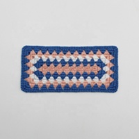 En gros 145mm Rectangle Mamie Napperon Napperon Creux Crochet Patchs pour Textiles Vêtement Sacs